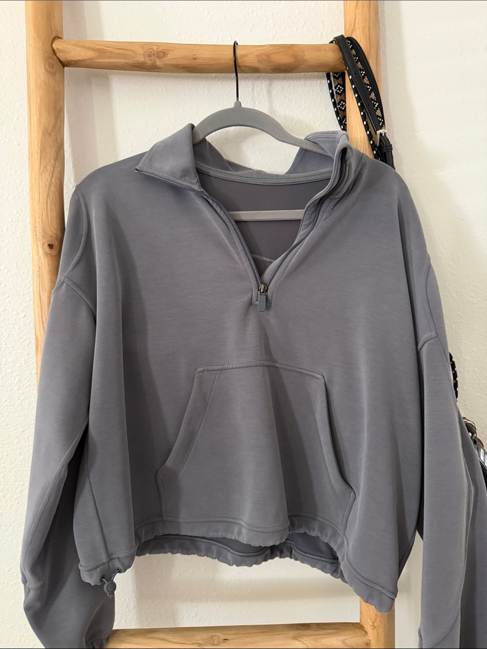 lululemon athletica Gray Half-Zip Pullover Hoodie